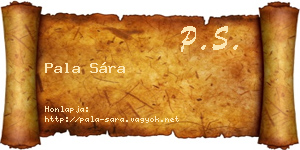 Pala Sára névjegykártya