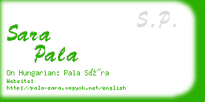 sara pala business card
